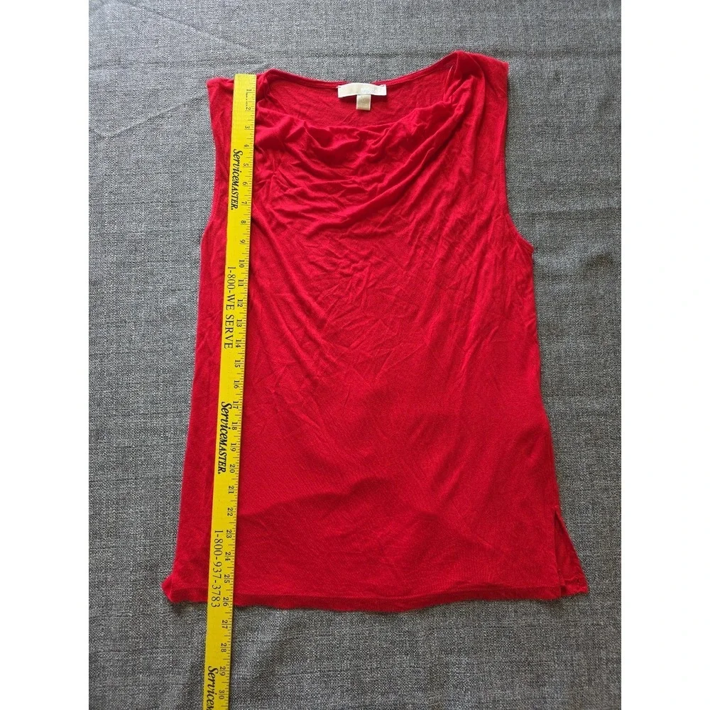 MICHAEL KORS Shirt Womens Medium Red Tank Top Lightweight Sleeveless‎ Casual